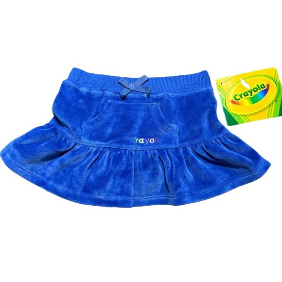 Vintage Y2K Crayola Crayon Skirt Velvet Blue NWT 2009 6-9 Months Deadstock Rare - Picture 1 of 9